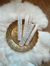 Selenite - Flower Of Life Engraved Sticks