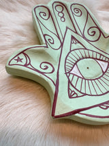 Green Hamsa Incense Holder